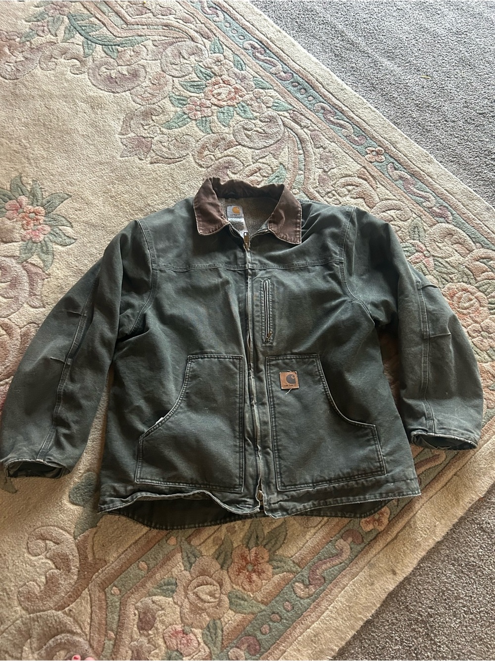 Carhartt green barn coat size large